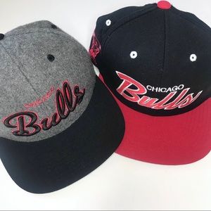 2 Pc Chicago Bulls Snap Back Cap Bundle